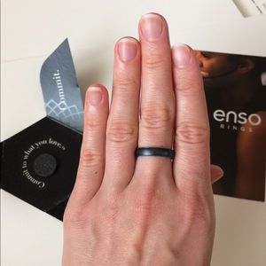 Enso Silicone Ring Womens Elements Black Pearl
